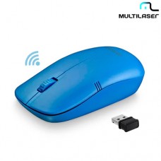 Mouse sem Fio Óptico 2.4Ghz 1200Dpi Multilaser MO288 - Azul